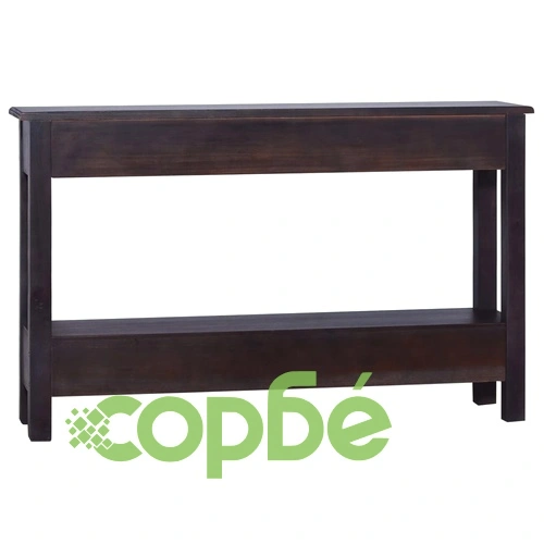 Конзолна маса, светлочерно кафе, 120x30x75 см, махагон масив ➤ топ цена ➤ sorbe.bg