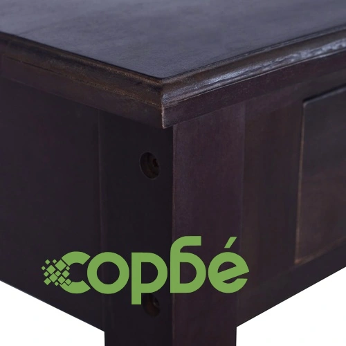 Конзолна маса, светлочерно кафе, 120x30x75 см, махагон масив ➤ топ цена ➤ sorbe.bg