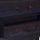 Нощно шкафче, черно, 60x30x60 см, махагоново дърво масив