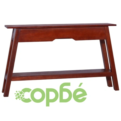 Конзолна маса, класическо кафяво, 120x30x75 см, махагон масив ➤ топ цена ➤ sorbe.bg