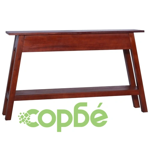 Конзолна маса, класическо кафяво, 120x30x75 см, махагон масив ➤ топ цена ➤ sorbe.bg