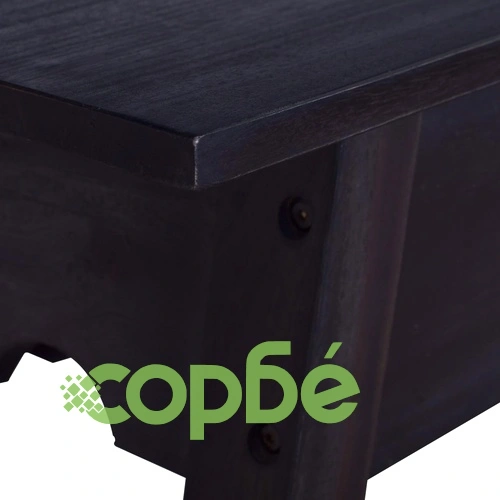 Конзолна маса, черна, 120x30x75 см, махагон масив ➤ топ цена ➤ sorbe.bg