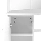 Ъглова тоалетка с LED осветление, бяла 