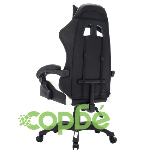 Геймърски стол RGB LED осветление бяло/черно изкуствена кожа ➤ топ цена ➤ sorbe.bg