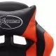 Геймърски стол RGB LED оранжево/черно изкуствена кожа