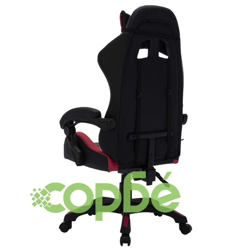 Геймърски стол RGB LED виненочервено/черно изкуствена кожа ➤ топ цена ➤ sorbe.bg