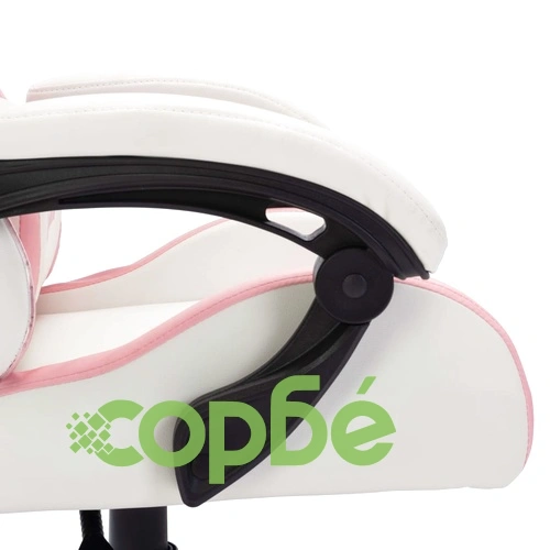 Геймърски стол RGB LED осветление розово/черно изкуствена кожа ➤ топ цена ➤ sorbe.bg