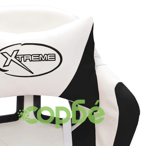 Геймърски стол RGB LED осветление бяло/черно изкуствена кожа ➤ топ цена ➤ sorbe.bg