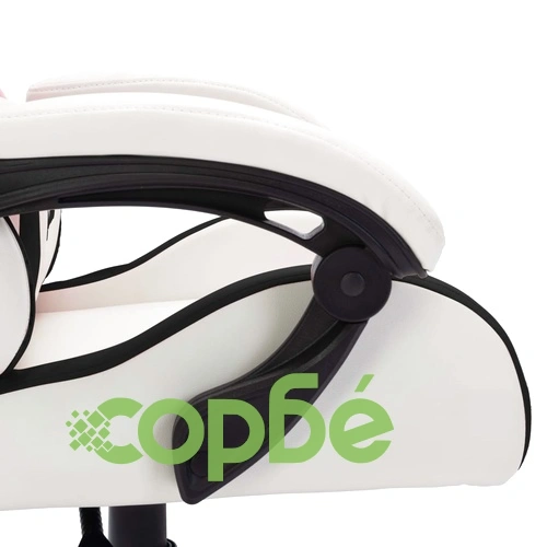 Геймърски стол RGB LED осветление бяло/черно изкуствена кожа ➤ топ цена ➤ sorbe.bg