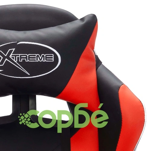 Геймърски стол RGB LED оранжево/черно изкуствена кожа ➤ топ цена ➤ sorbe.bg