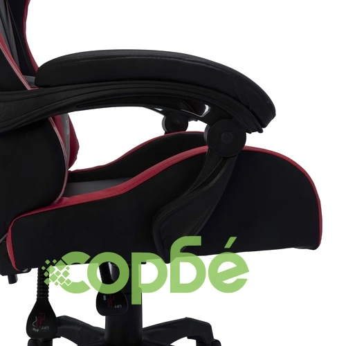 Геймърски стол RGB LED виненочервено/черно изкуствена кожа ➤ топ цена ➤ sorbe.bg