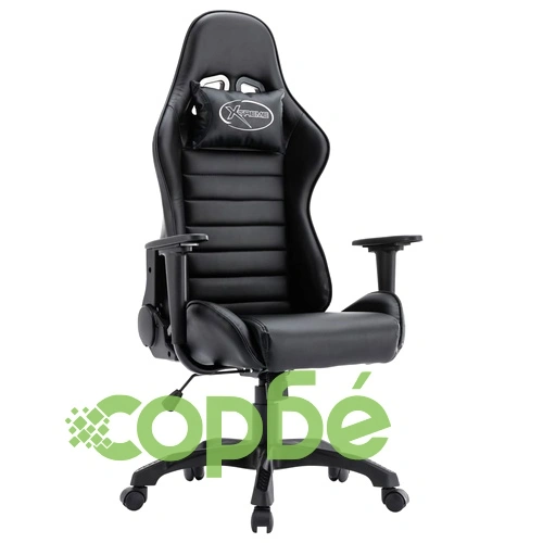 Геймърски стол, черен, изкуствена кожа ➤ топ цена ➤ sorbe.bg