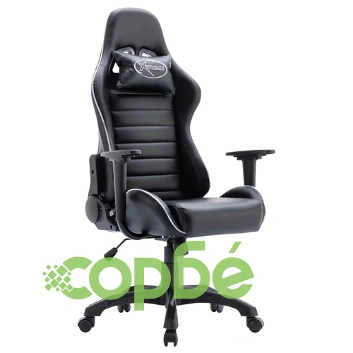 Геймърски стол с LED осветление, черен, изкуствена кожа ➤ топ цена ➤ sorbe.bg