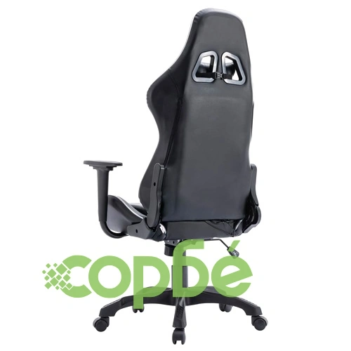 Геймърски стол с LED осветление, черен, изкуствена кожа ➤ топ цена ➤ sorbe.bg