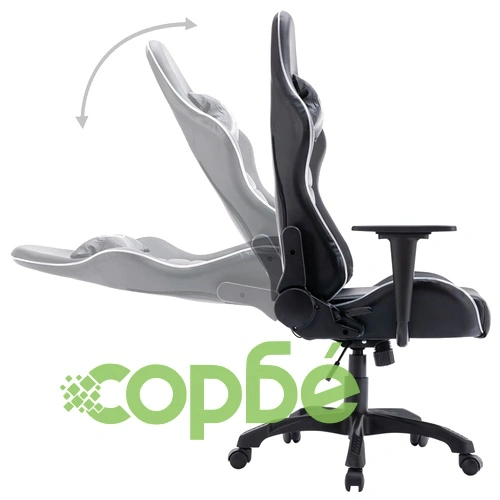 Геймърски стол с LED осветление, черен, изкуствена кожа ➤ топ цена ➤ sorbe.bg