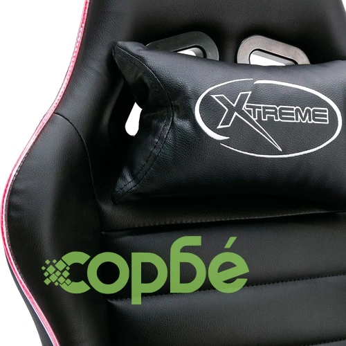 Геймърски стол с подложка за крака и LED, изкуствена кожа ➤ топ цена ➤ sorbe.bg