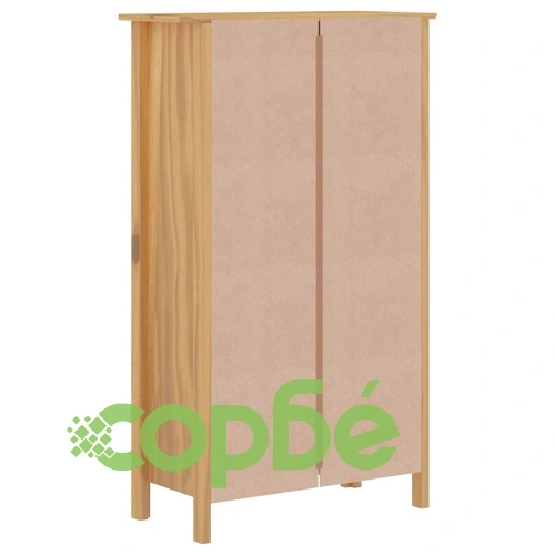 Шкаф за обувки Hill меденокафяв 72x35x124 см борово дърво масив ➤ топ цена ➤ sorbe.bg