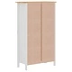 Шкаф за обувки Hill бял 72x35x124 см борово дърво масив