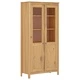 Висок шкаф Hill меденокафяв 85x37x170,5 см борово дърво масив