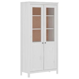 Висок шкаф Hill бял 85x37x170,5 см борово дърво масив