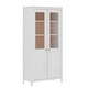 Висок шкаф Hill бял 85x37x170,5 см борово дърво масив