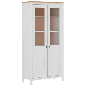 Висок шкаф Hill бял 85x37x170,5 см борово дърво масив