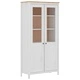 Висок шкаф Hill бял 85x37x170,5 см борово дърво масив