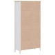 Висок шкаф Hill бял 85x37x170,5 см борово дърво масив