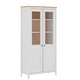 Висок шкаф Hill бял 85x37x170,5 см борово дърво масив