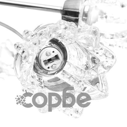 Лампа за таван със стъклени абажури цветя за 5 крушки G9 ➤ топ цена ➤ sorbe.bg