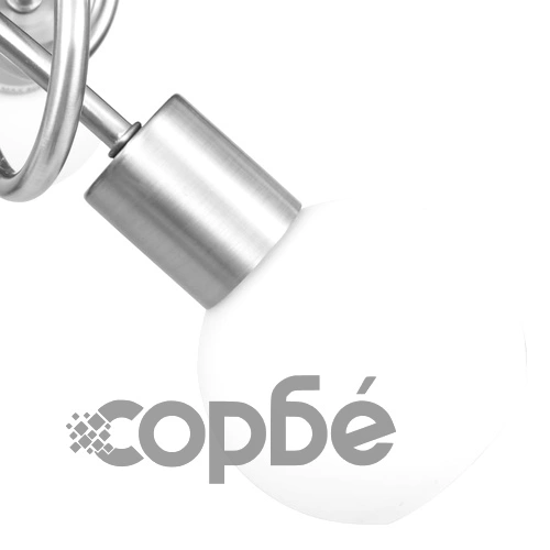 Полилей с керамични кръгли абажури, за 3 крушки Е14, бели ➤ топ цена ➤ sorbe.bg