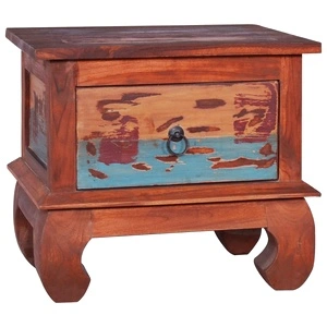 Нощен шкаф, 45x35x40 см, регенерирано тиково дърво