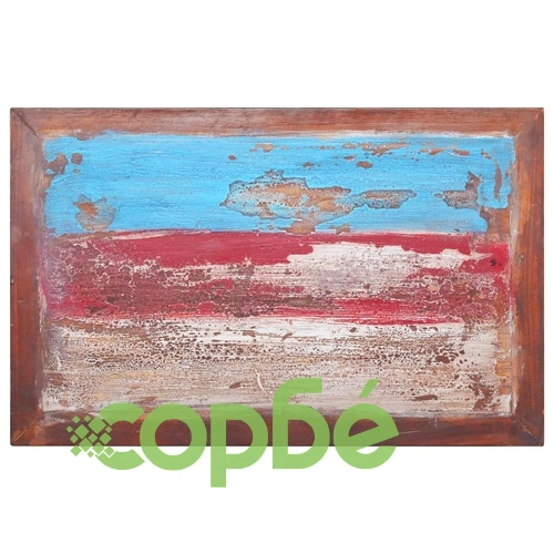 Маса за кафе, 80x50x40 см, регенерирано тиково дърво ➤ топ цена ➤ sorbe.bg