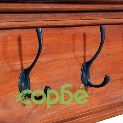 Стенна закачалка за палта, 100x10x20 см, тиково дърво масив ➤ топ цена ➤ sorbe.bg