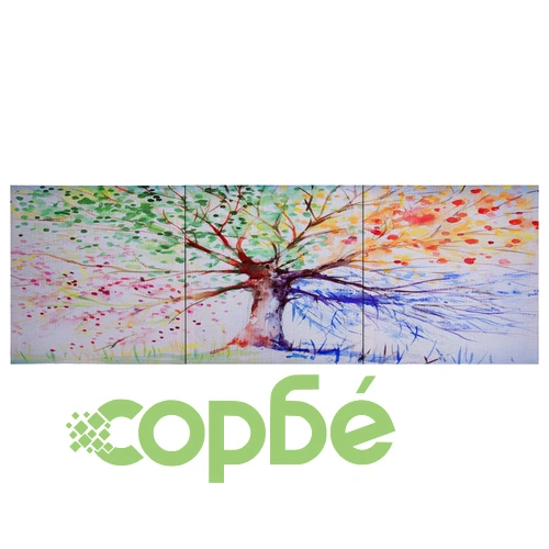 Комплект принт върху канава, сезонно дърво, пъстър, 120x40 см ➤ топ цена ➤ sorbe.bg