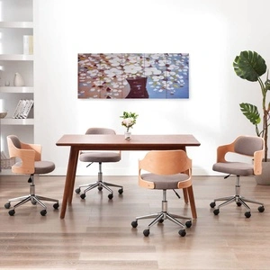 Комплект принт върху канава, ваза с цветя, пъстър, 150x60 см