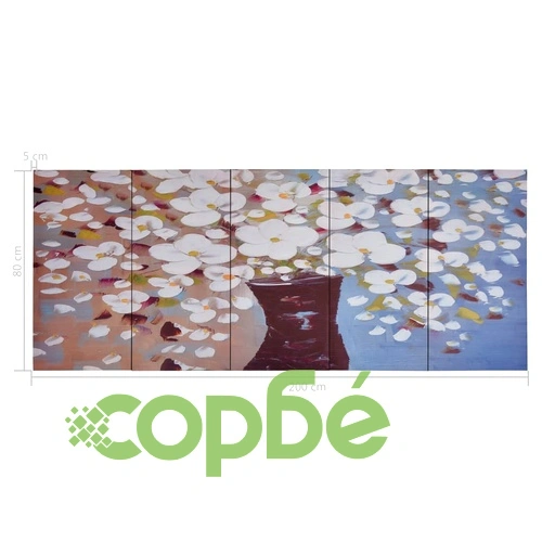 Комплект принт на канава за стена ваза с цветя пъстър 200x80 см ➤ топ цена ➤ sorbe.bg