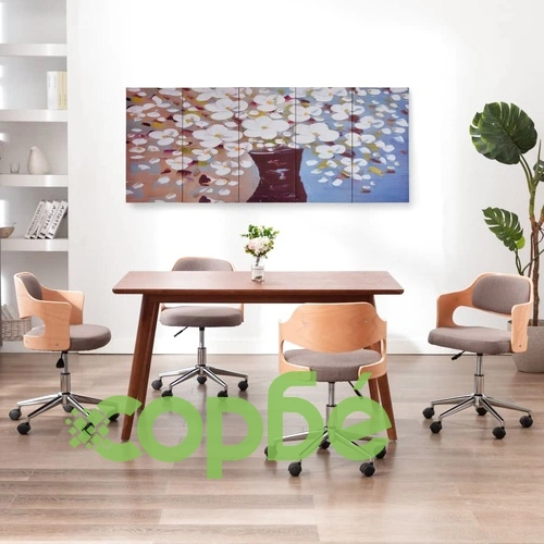 Комплект принт на канава за стена ваза с цветя пъстър 200x80 см ➤ топ цена ➤ sorbe.bg