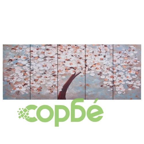 Комплект принт върху канава, цъфнало дърво, пъстър, 200x80 см ➤ топ цена ➤ sorbe.bg