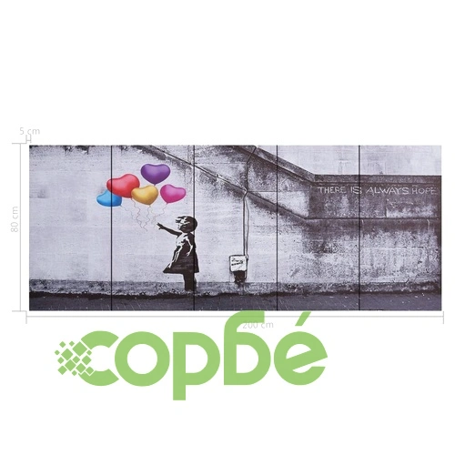 Комплект принт върху канава, дете и балони, пъстър, 200x80 см ➤ топ цена ➤ sorbe.bg