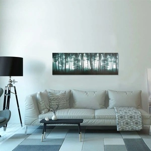 Комплект принт върху канава за стена, гора, пъстър, 120x40 см