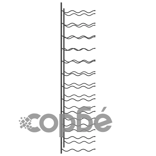 Стойка за вино за 36 бутилки, стенен монтаж, черна, желязо  ➤ топ цена ➤ sorbe.bg
