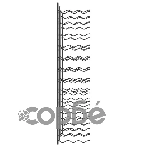 Стойки за вино за 72 бутилки стенен монтаж 2 бр черни желязо  ➤ топ цена ➤ sorbe.bg
