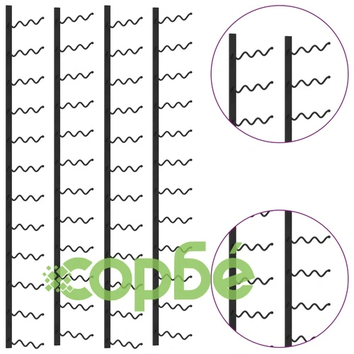 Стойки за вино за 72 бутилки стенен монтаж 2 бр черни желязо  ➤ топ цена ➤ sorbe.bg