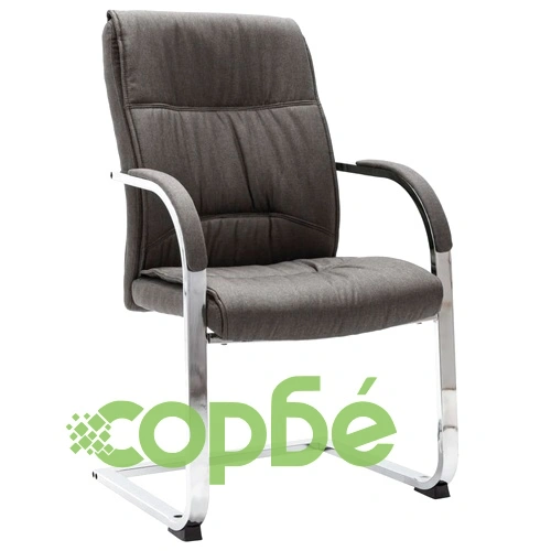 Конзолен офис стол, сив ➤ топ цена ➤ sorbe.bg