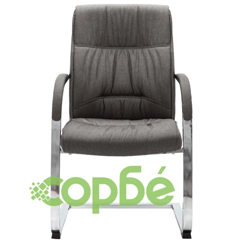 Конзолен офис стол, сив ➤ топ цена ➤ sorbe.bg