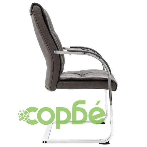 Конзолен офис стол, сив ➤ топ цена ➤ sorbe.bg