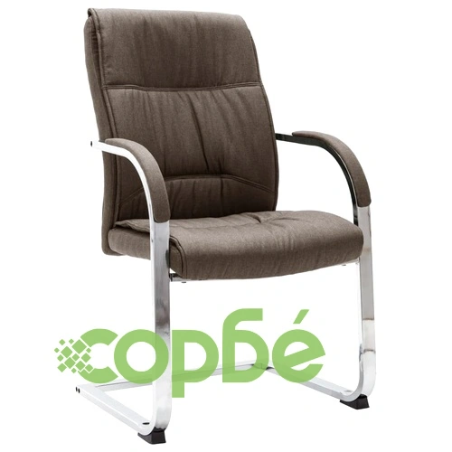 Конзолен офис стол, таупе ➤ топ цена ➤ sorbe.bg