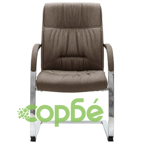 Конзолен офис стол, таупе ➤ топ цена ➤ sorbe.bg