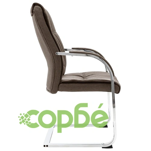 Конзолен офис стол, таупе ➤ топ цена ➤ sorbe.bg